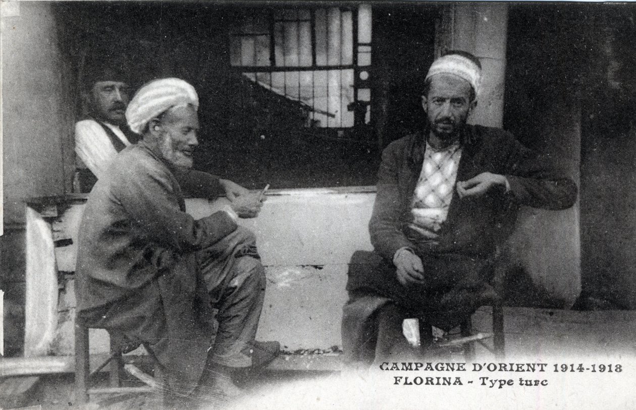 Serbie, Florina : hommes turcs - Carte postale 1914-1918 - William M. Timlin