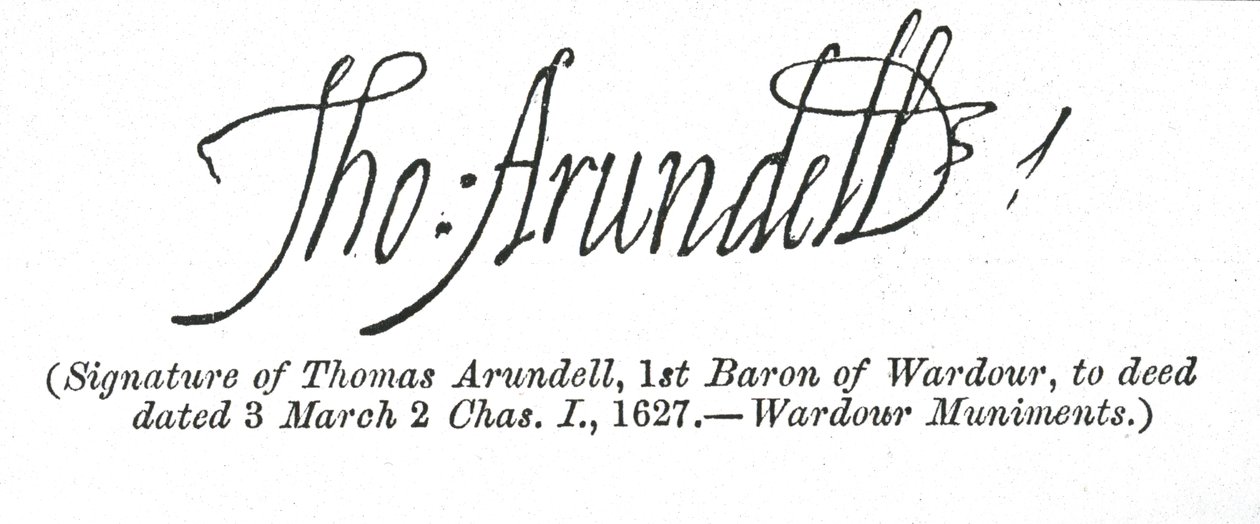 Signature de Thomas Arundell - Unbekannt