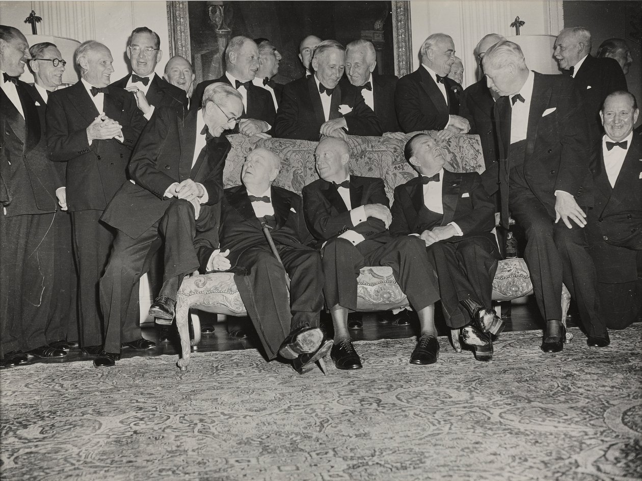 Sir Winston Churchill et Dwight D. Eisenhower lors d