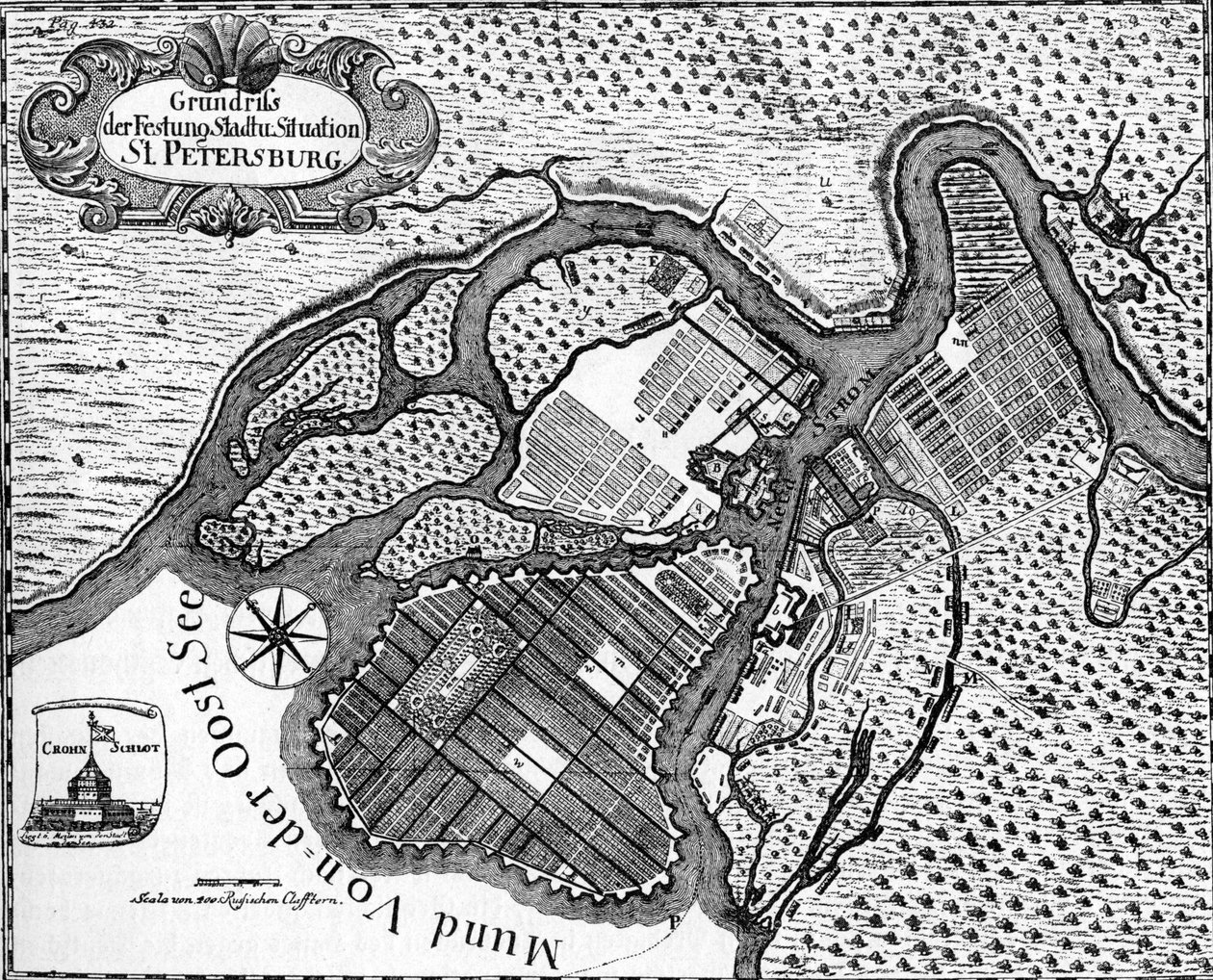 Saint-Pétersbourg - plan de la ville russe - Unbekannter Künstler