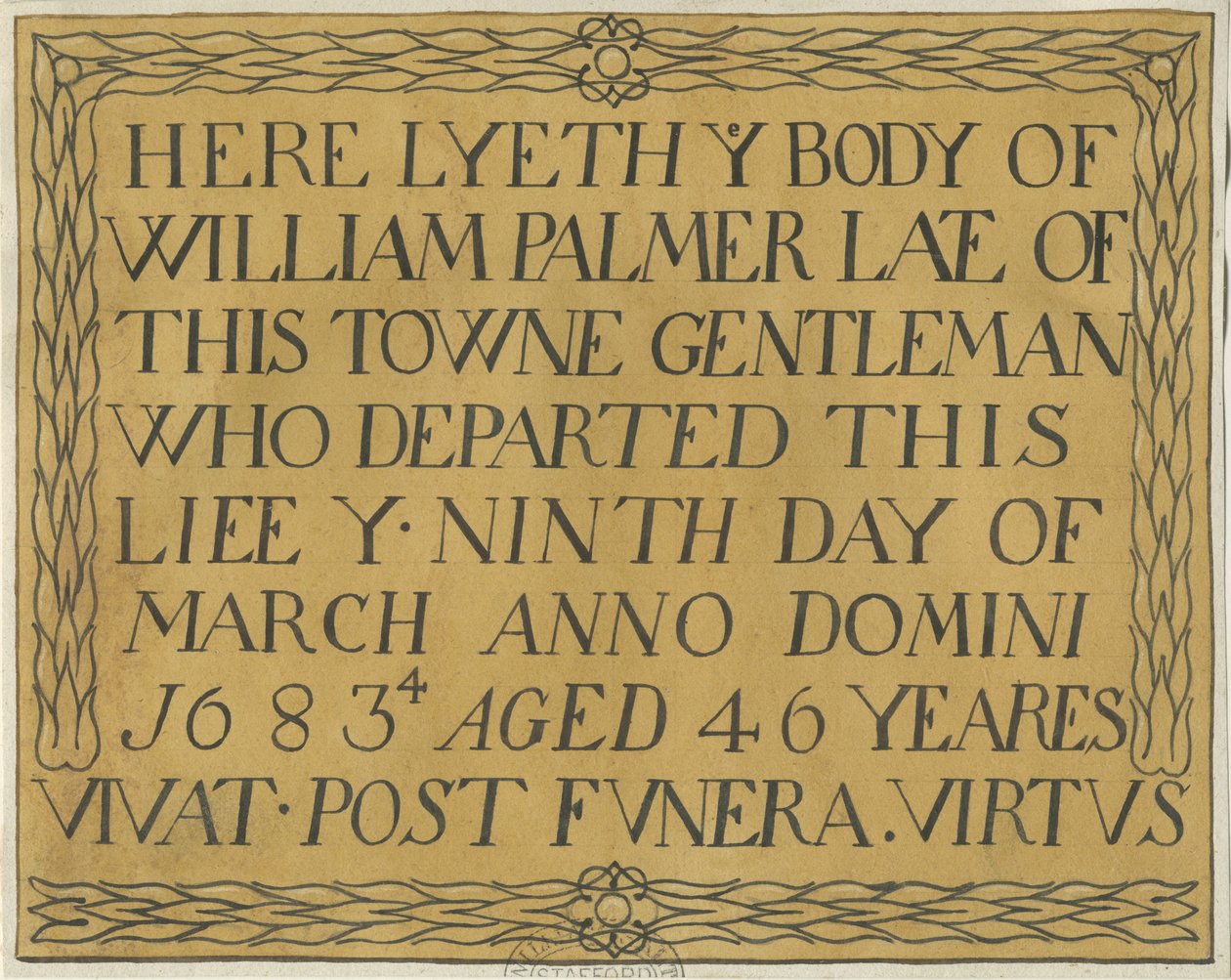 Stafford - Inscription monumentale dans l