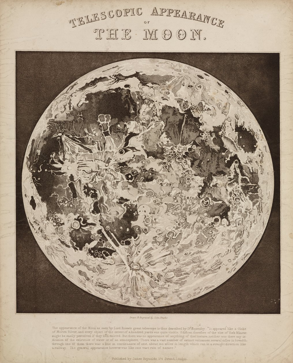Apparence télescopique de la Lune, vers 1851 - Unbekannter Künstler