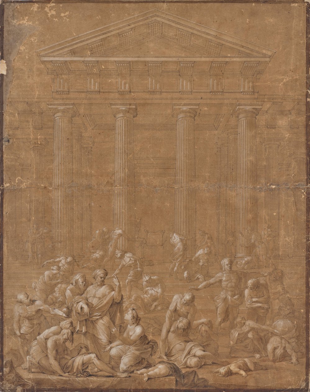 Scène du temple - Unbekannter Künstler
