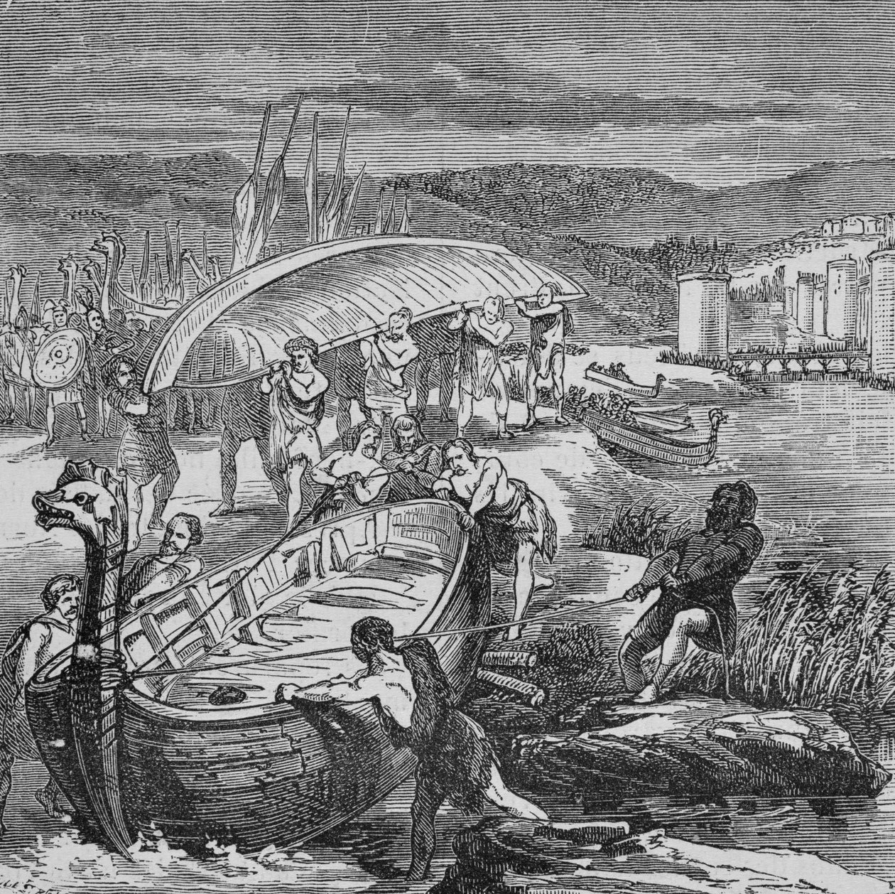 Les Vikings devaient sortir leurs bateaux de l