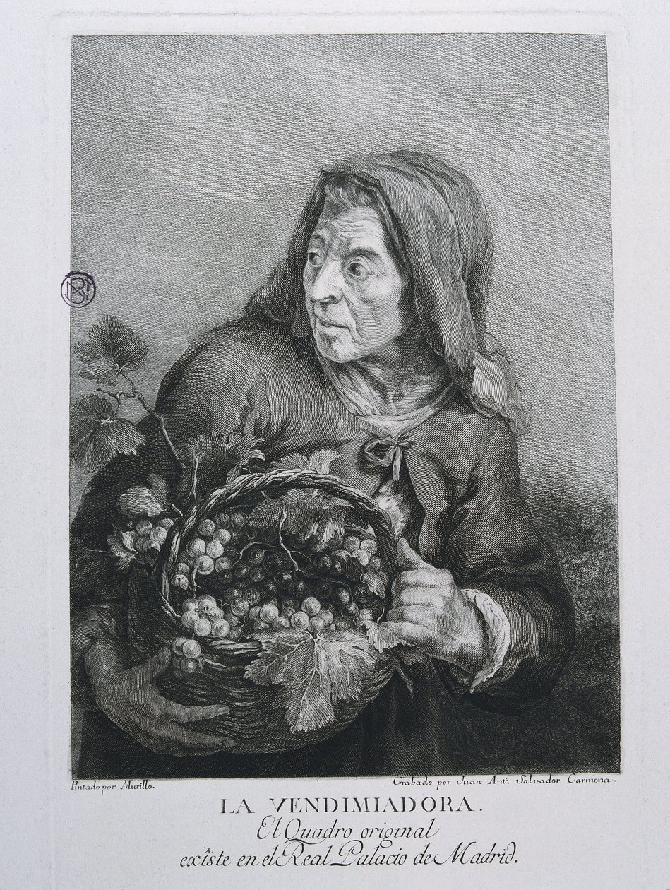 Le Vendangeur, vers 1770 (gravure). - Unbekannter Künstler