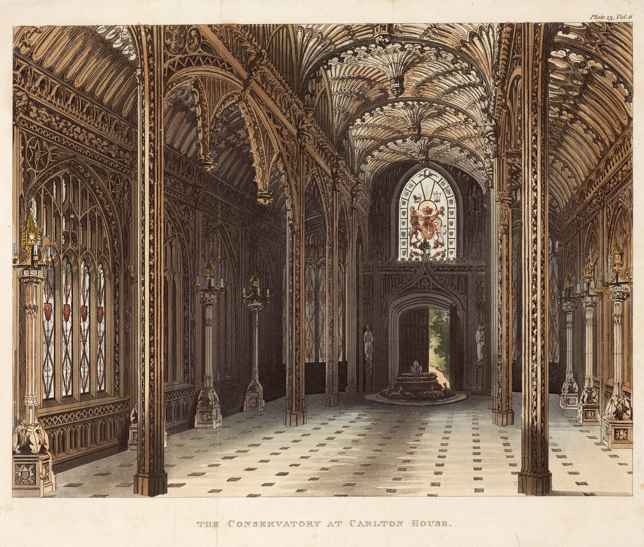 La serre de Carlton House, Pall Mall, Londres, vers 1810 - Unbekannter Künstler