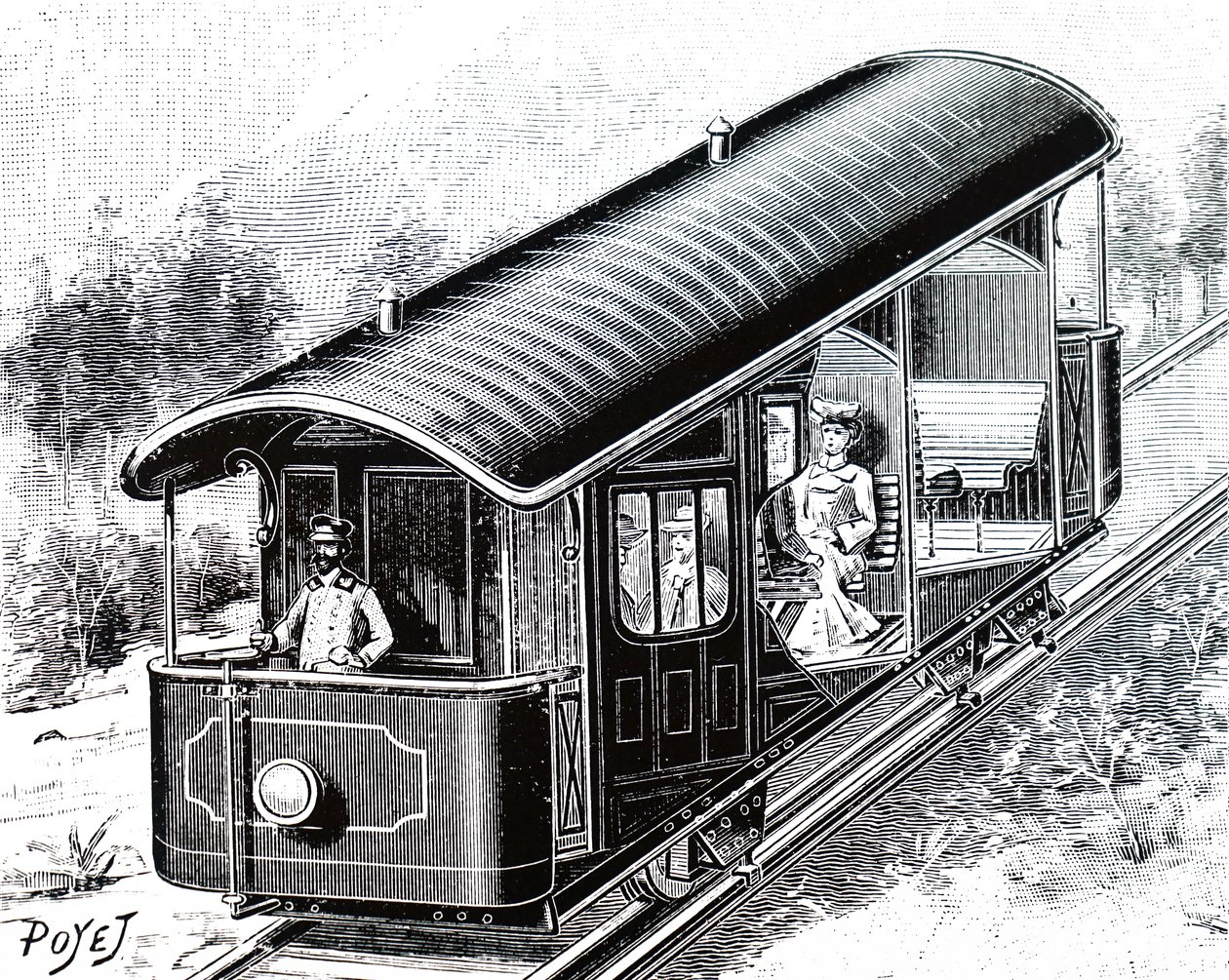 Le tramway électrique sur le funiculaire du Vésuve - Unbekannt