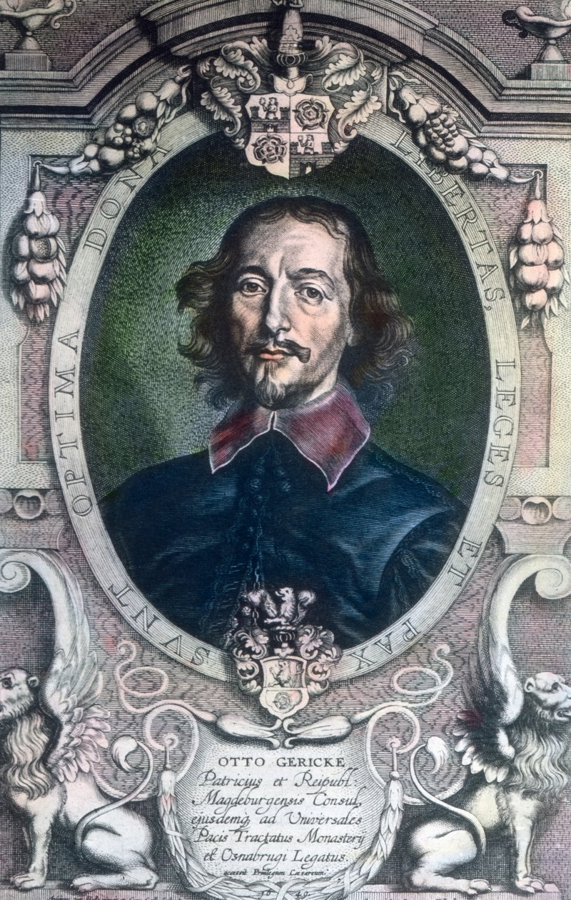 Le maire de la ville de Magdebourg, Otto von Guericke, également connu comme politicien, avocat, physicien et inventeur - Unbekannter Künstler