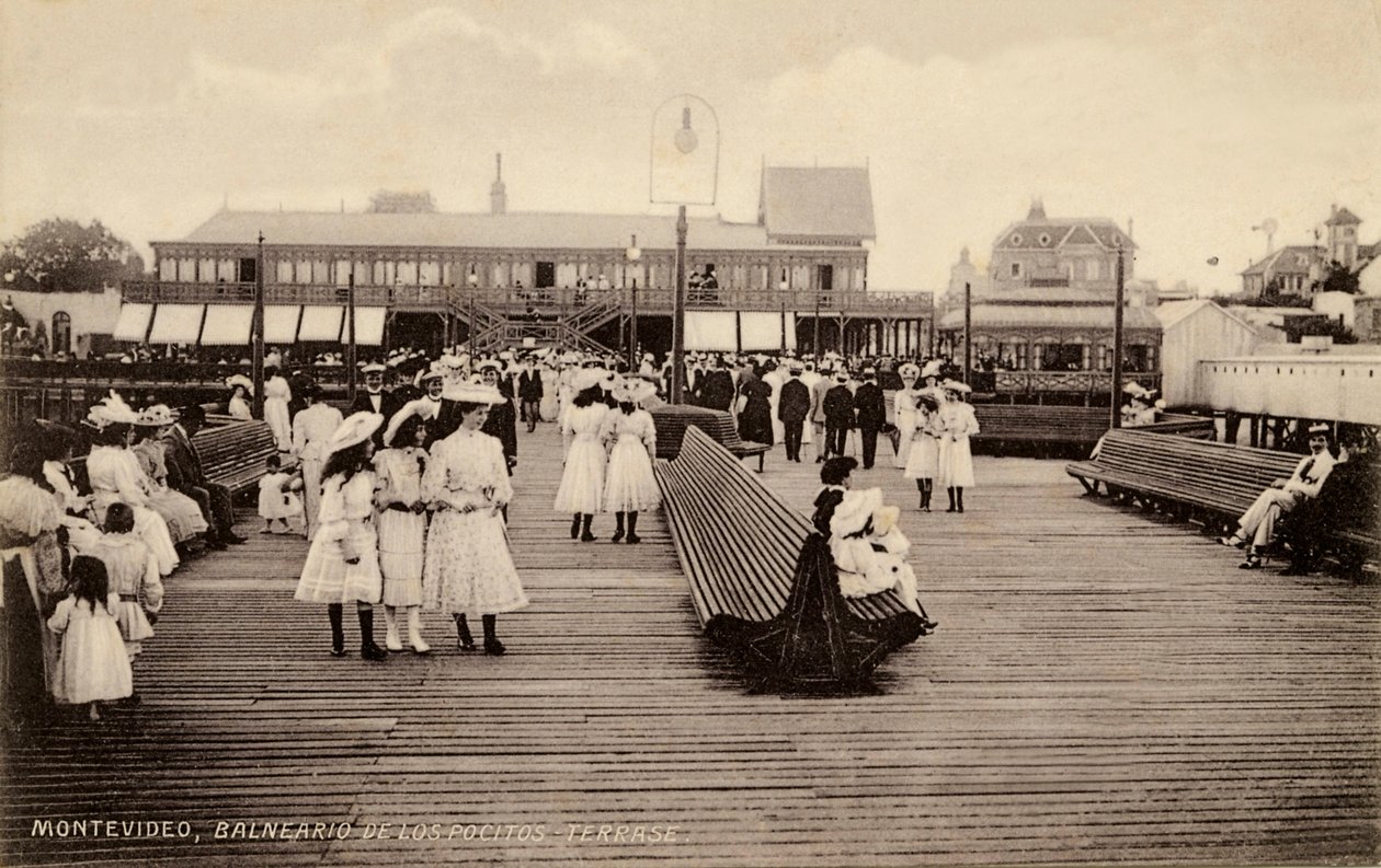 Le quai de Pocitos, Montevideo, Uruguay - Unbekannter Künstler