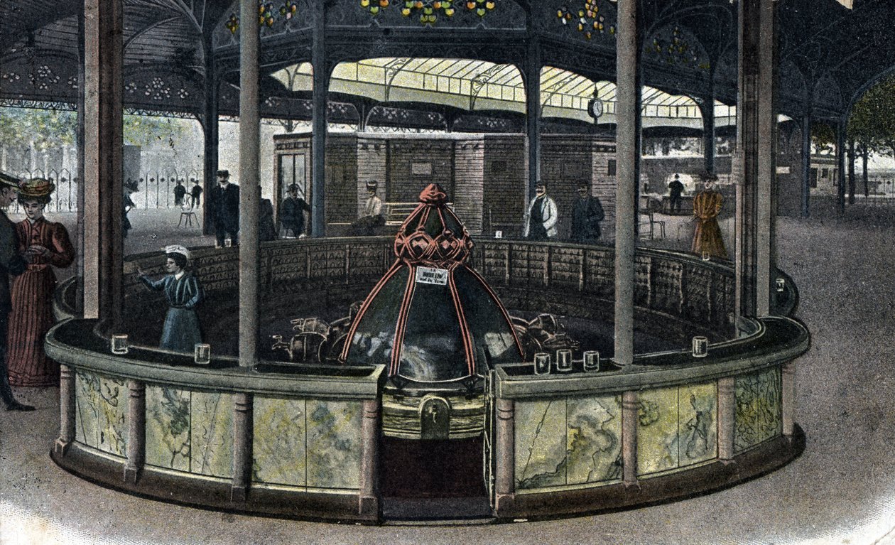 Tourisme thermal : la source de la Sainte Grille à Vichy, Allier vers 1905. - Unbekannter Künstler