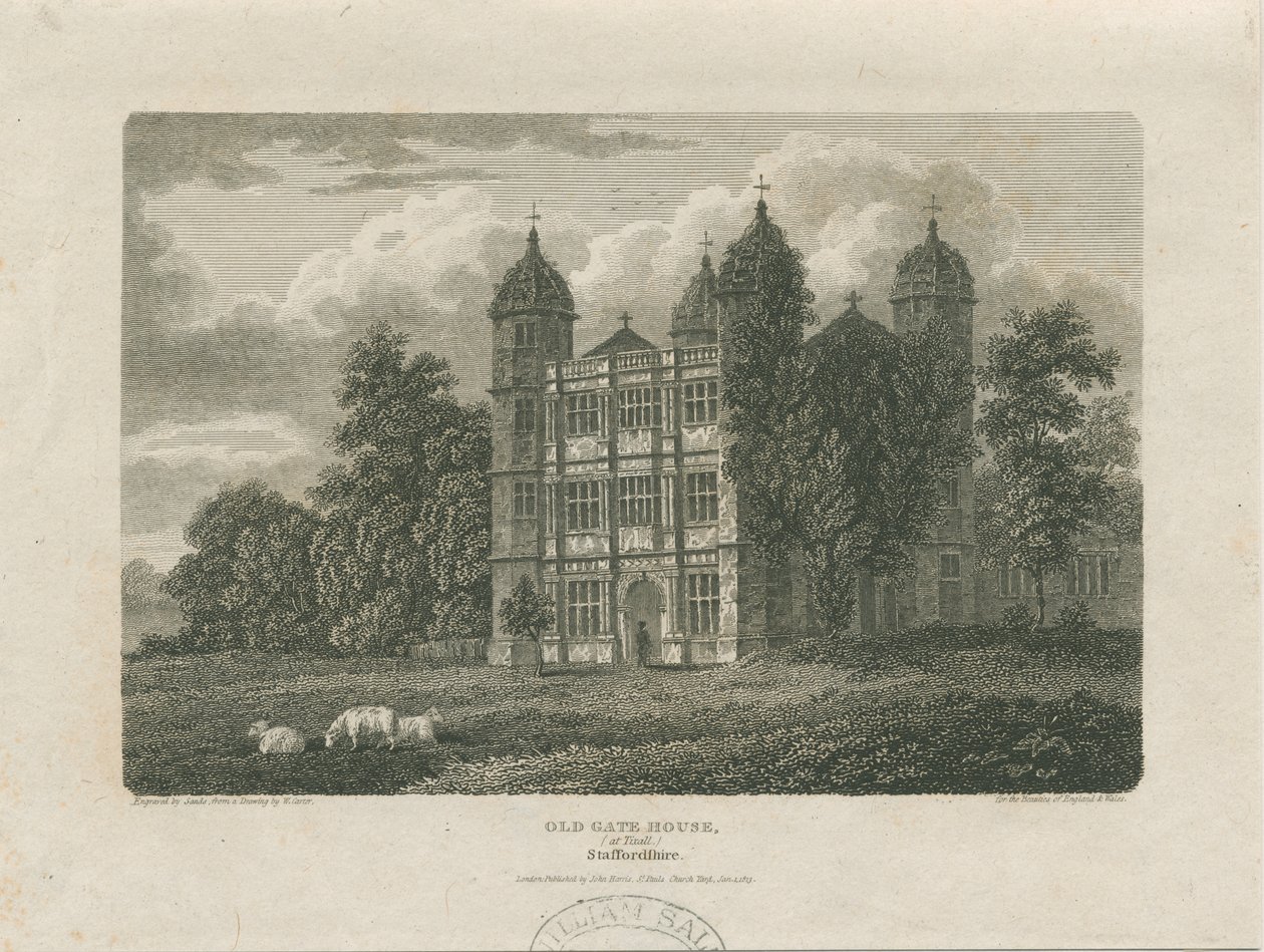 Tixall Hall - Gatehouse : gravure, 25 nov. 1775 - Unbekannt