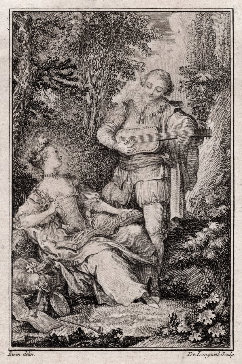 Scène de genre sans titre, Paris 1766 - Unbekannter Künstler