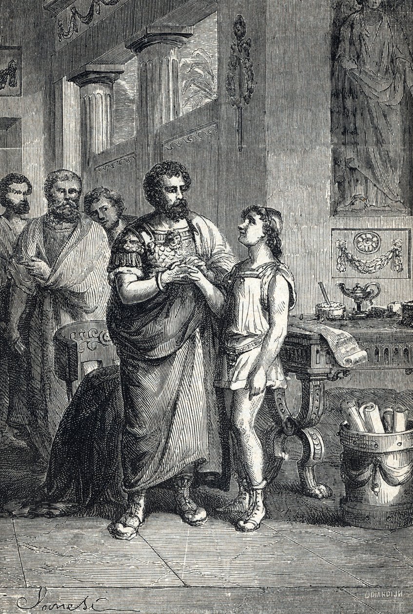 Valentinien II reconnu empereur romain par Gratien (375). 1888 - Unbekannter Künstler