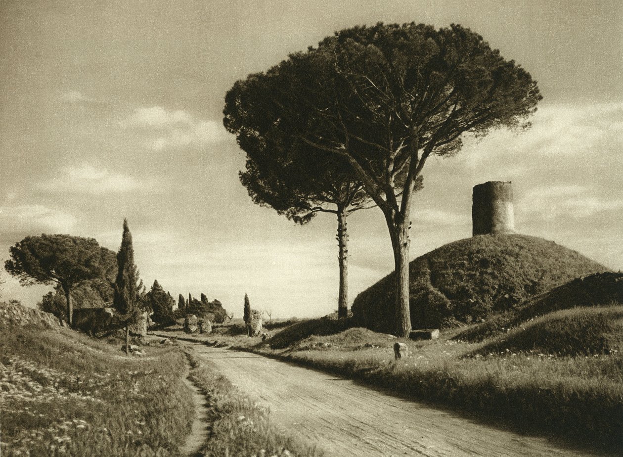 Vue de la voie Appienne (via appia). C