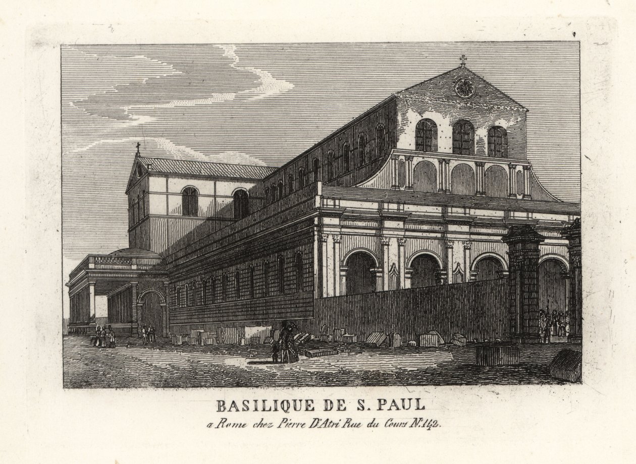 Vue de la Basilique Saint-Paul-hors-les-Murs, Rome - Unbekannt