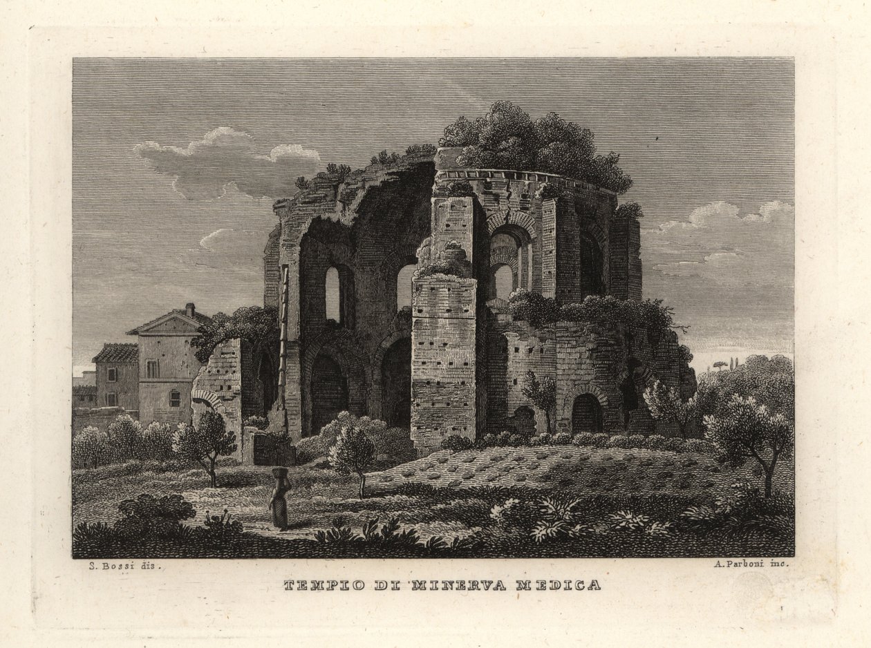 Vue du Temple de Minerva Medica, Tempio di Minerva Medica, ou nymphée, Rome - Unbekannt