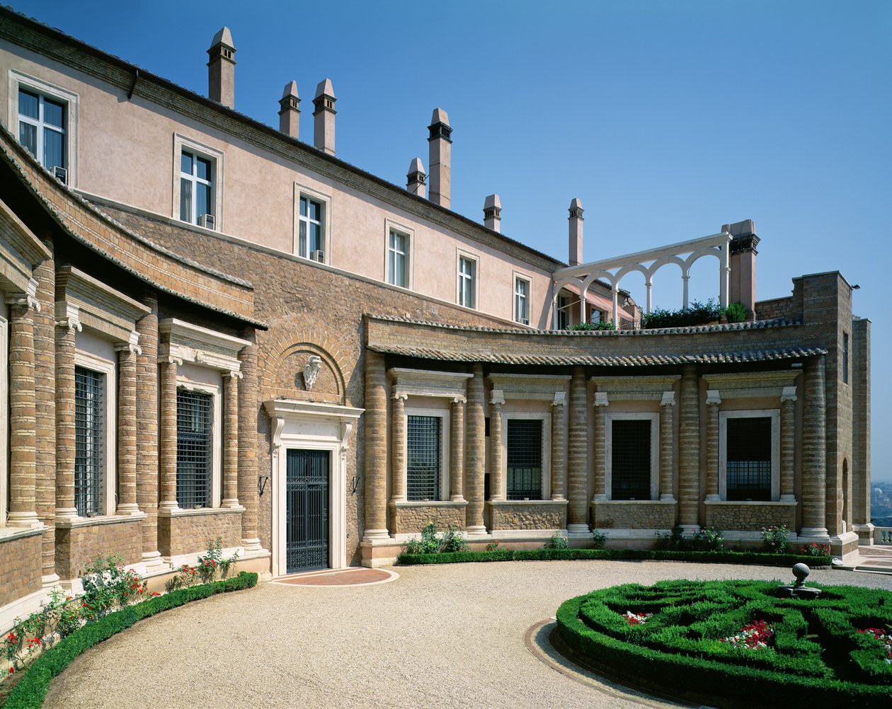 Vue de la façade du jardin, détail de l