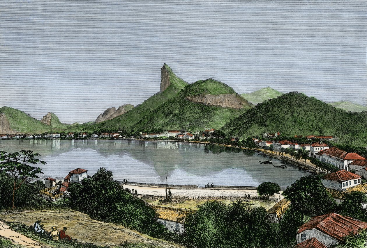 Vue du port de Rio de Janeiro, Brésil - Unbekannter Künstler