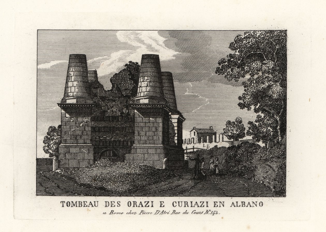 Vue des ruines du Mausolée des Horaces et des Curiaces sur la Voie Appienne, Rome - Unbekannt