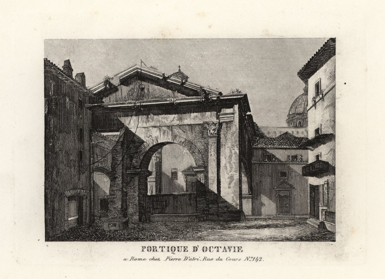 Vue des ruines du Portique d