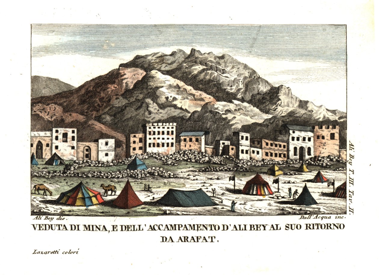 Vue du village de Mina, dans le désert d