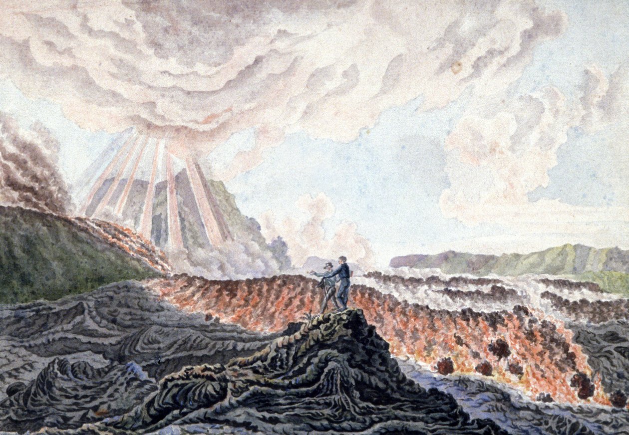 Éruption volcanique du Piton de la Fournaise, Île de la Réunion - Unbekannter Künstler