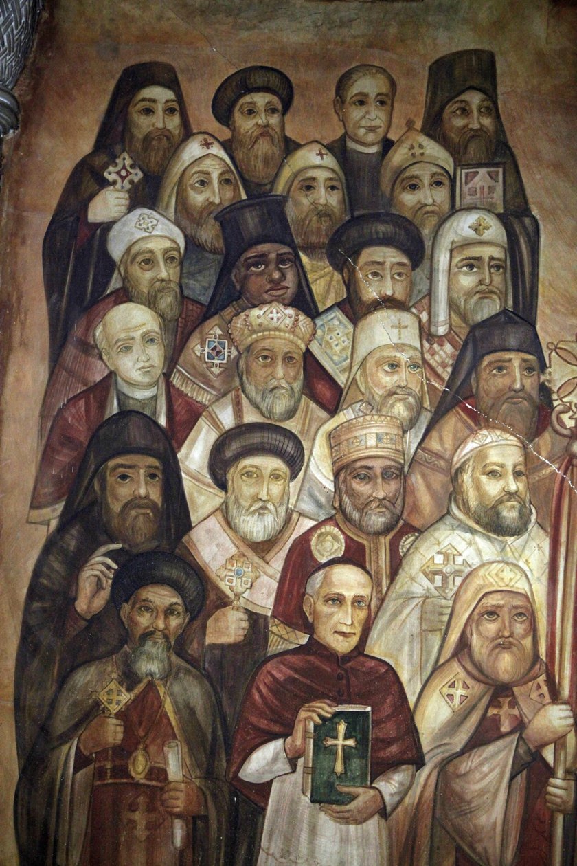 Peinture murale dans le sanctuaire copte de Saint-Marc, Abbassya, Le Caire, Égypte - Unbekannt