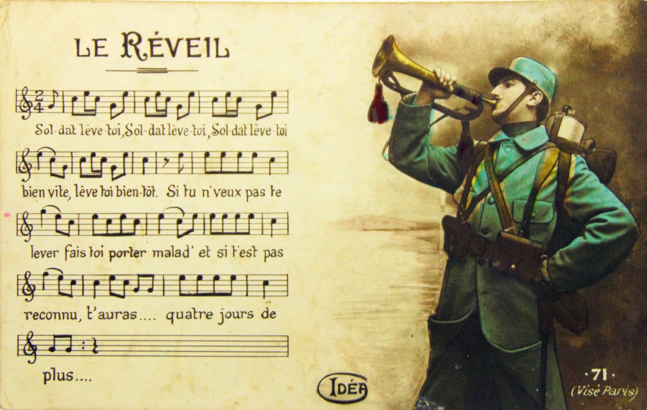 Guerre 14/18 Le Réveil, début du 20e siècle (carte postale) - Unbekannter Künstler