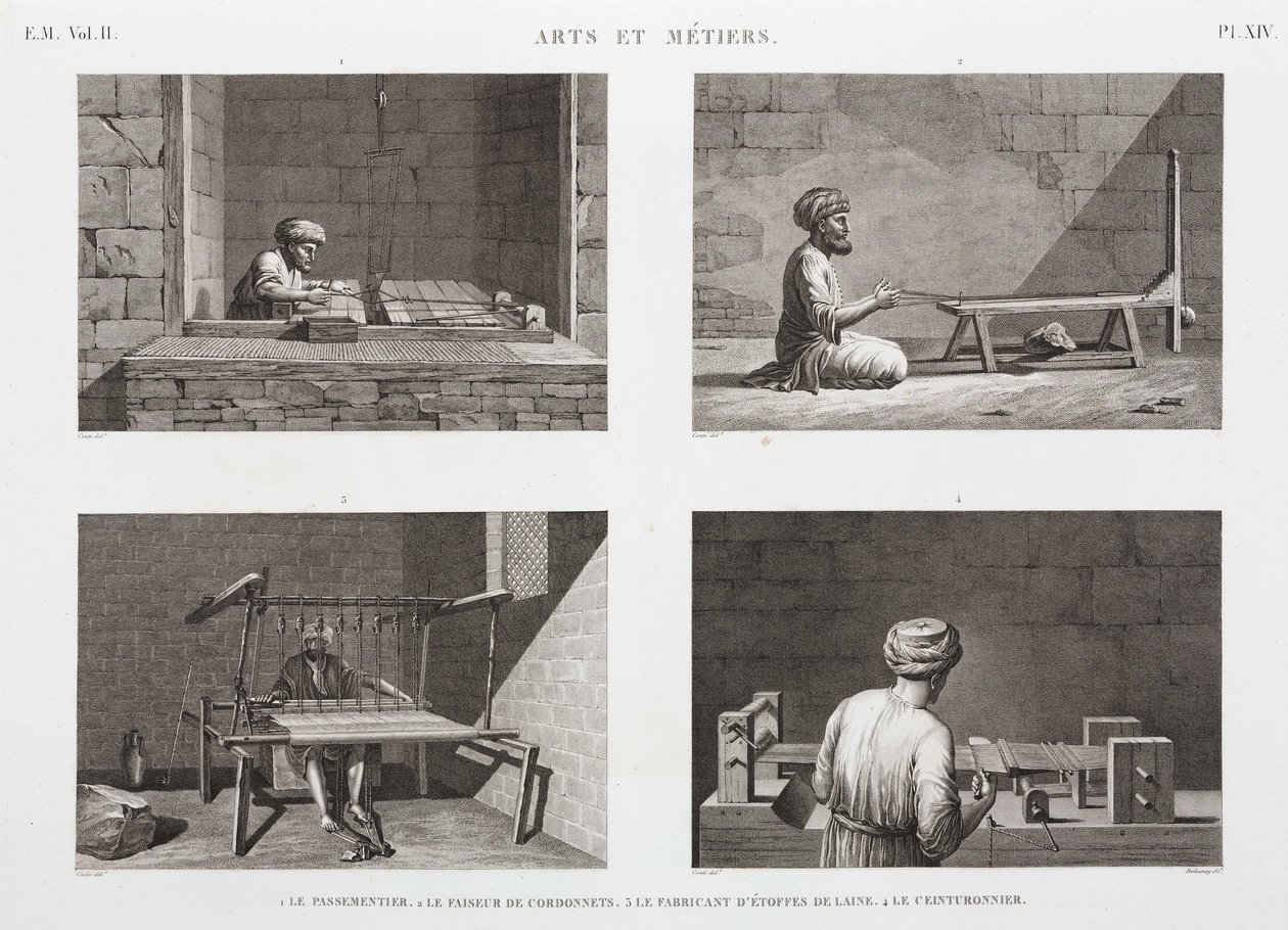 Laine & Drap, Tissage, Égypte, vers 1798 - Unbekannt