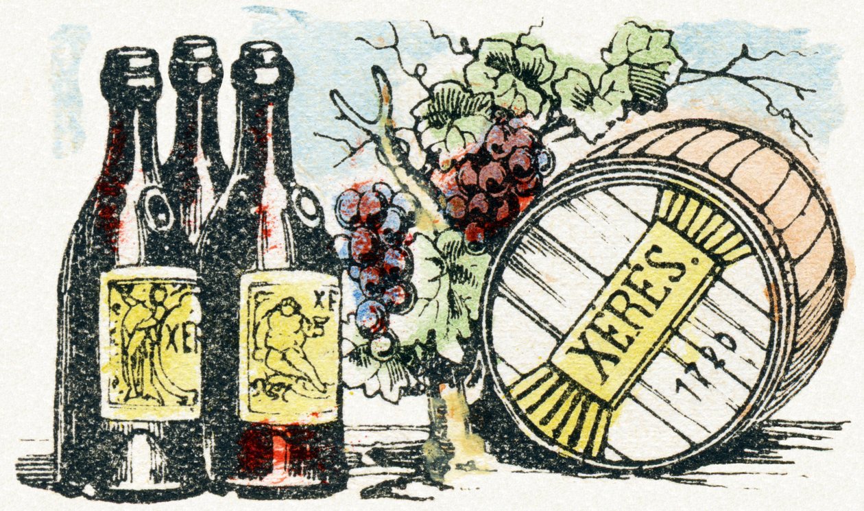 X - Xérès - Alphabet des divertissements pour enfants vers 1890 (lithographie) - Unbekannt