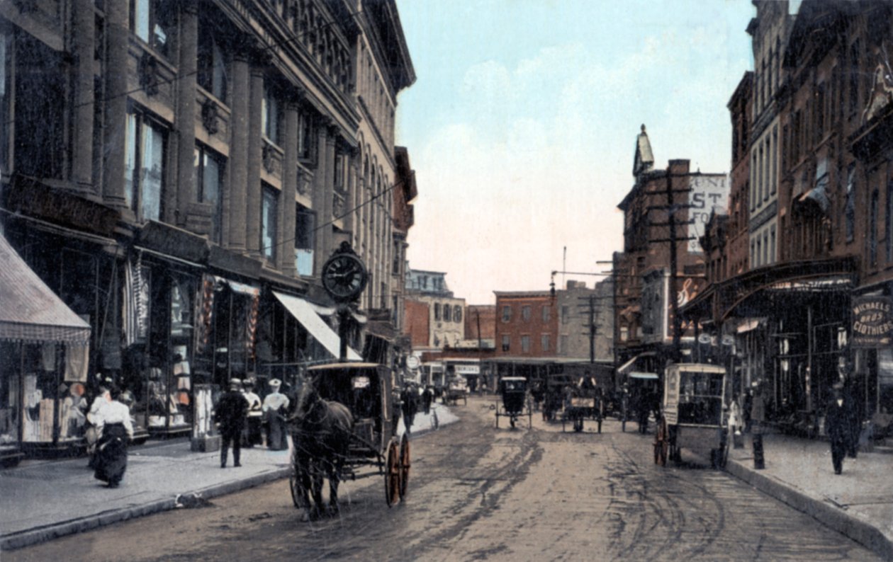 Yonkers, New York - Rue North Broadway dans la ville au nord du Bronx, New York, début du 20ème siècle - Unbekannter Künstler