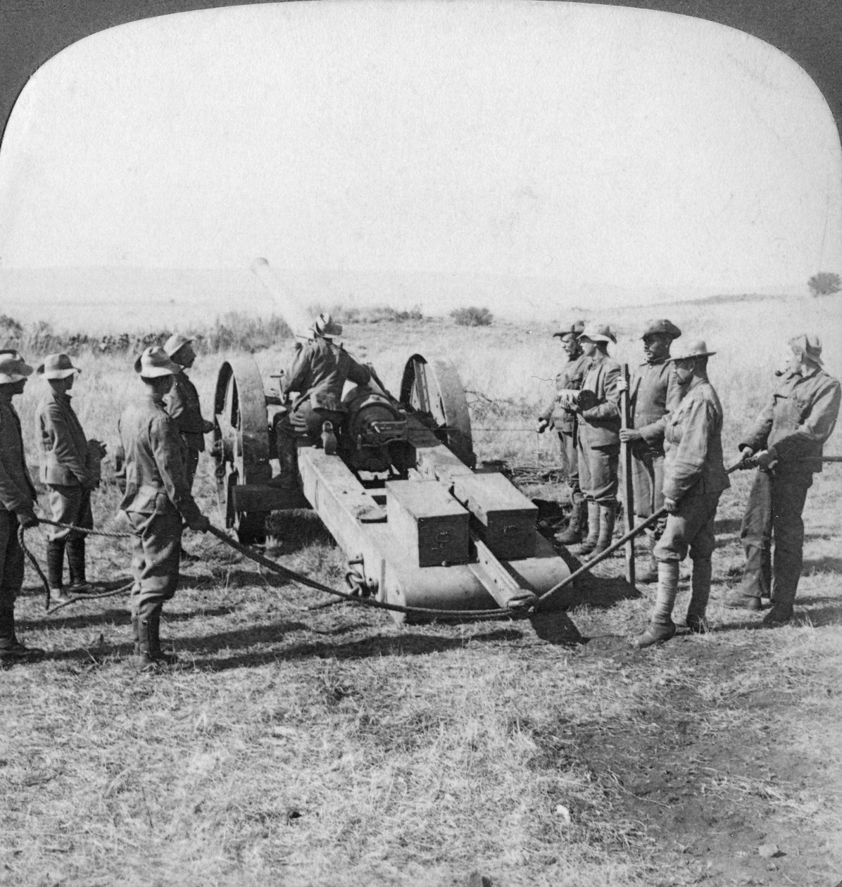 Canon naval britannique, Afrique du Sud, guerre des Boers, 1900 - Underwood and Underwood
