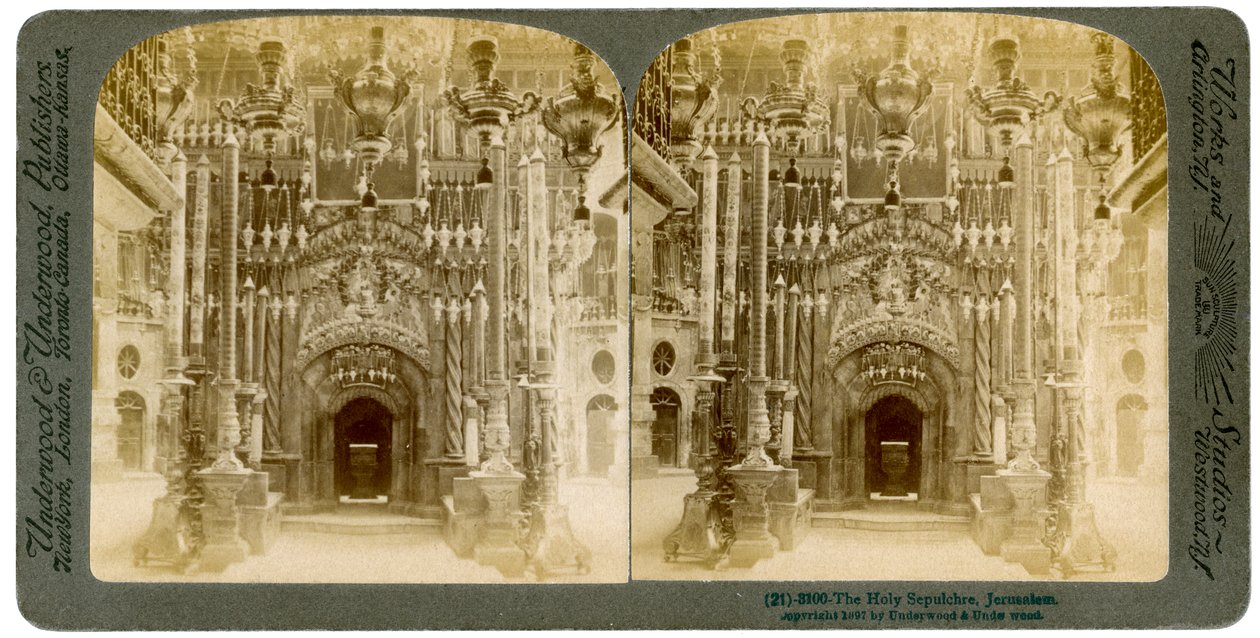 Église du Saint-Sépulcre, Jérusalem, Palestine, 1897 - Underwood and Underwood