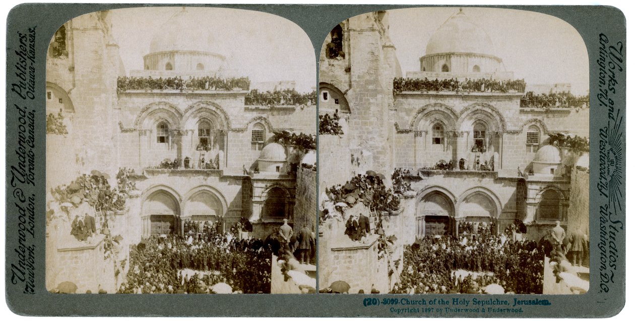 Église du Saint-Sépulcre, Jérusalem, Palestine, 1897 - Underwood and Underwood