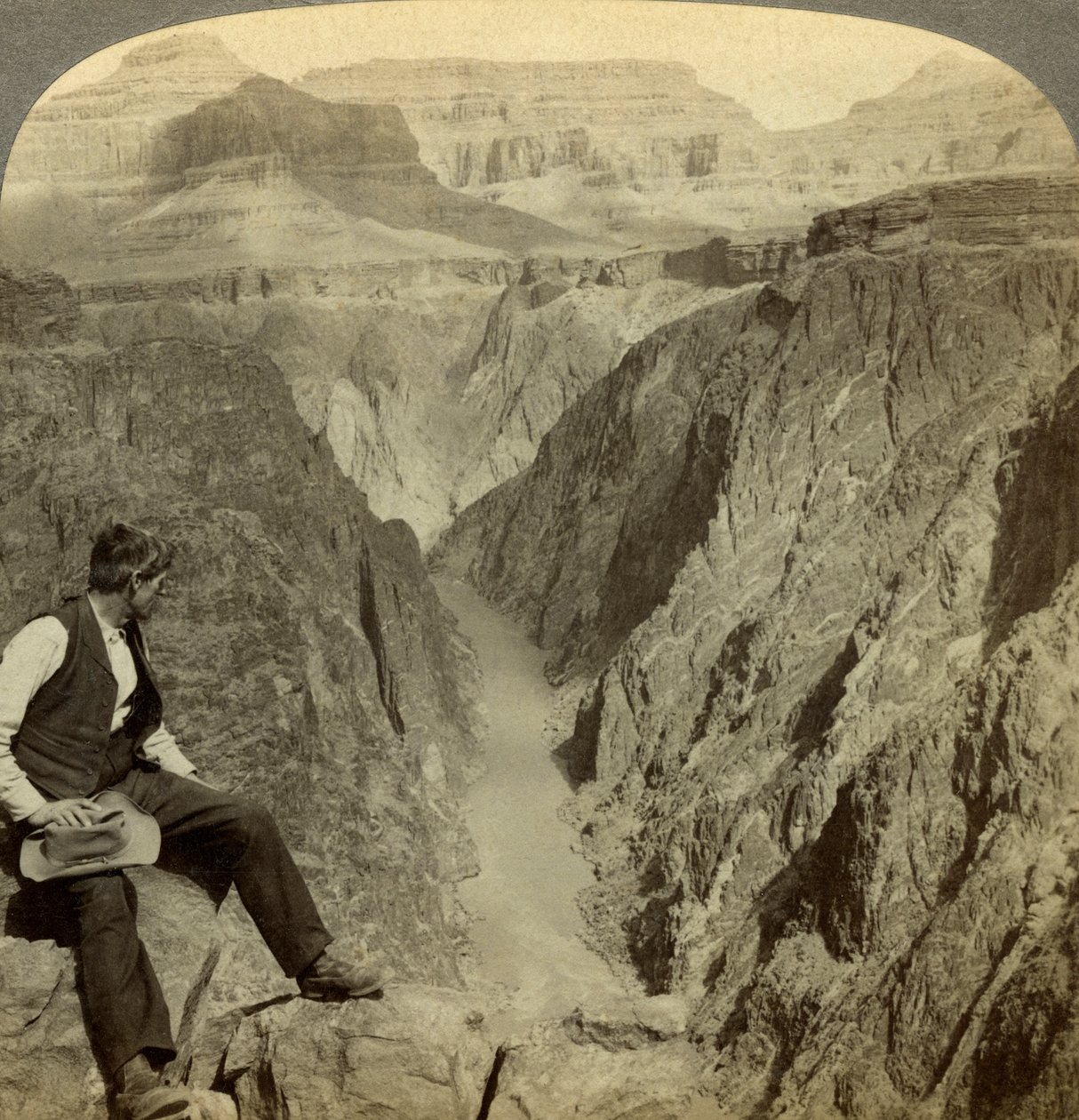 Rivière Colorado, Grand Canyon, Arizona, USA - Underwood and Underwood