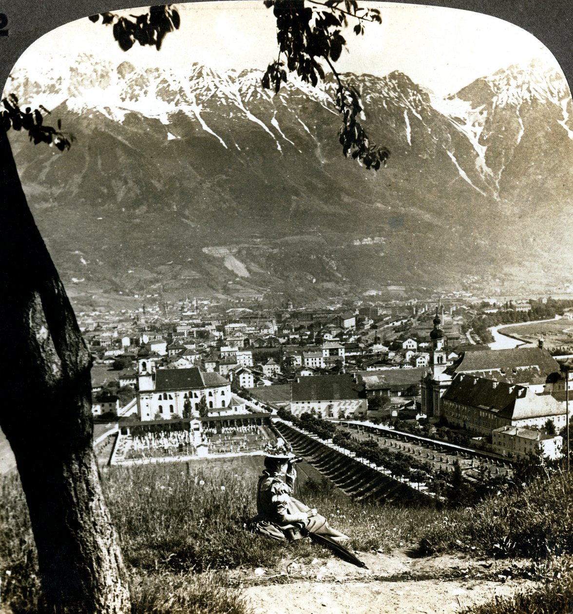 Innsbruck et les Alpes bavaroises, Tyrol, Autriche - Underwood and Underwood