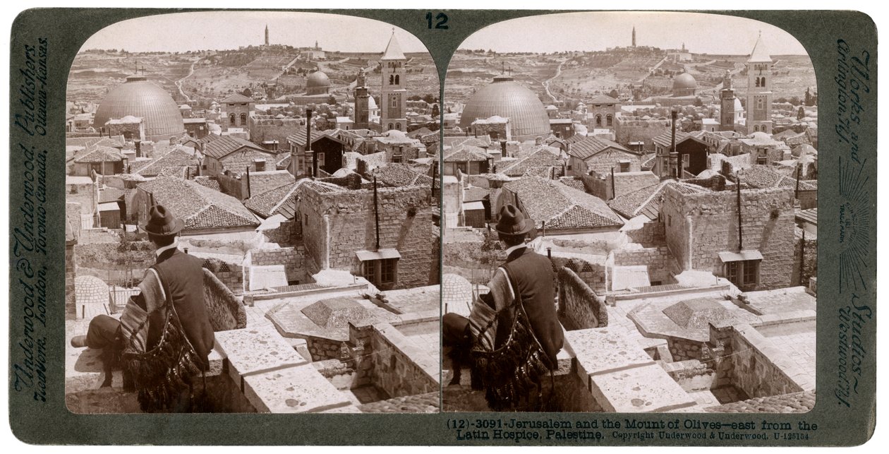 Jérusalem et le mont des Oliviers, vue de l