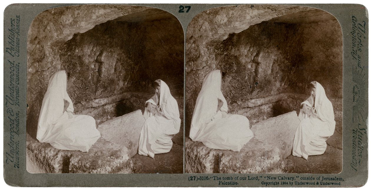 Le tombeau de Jésus, près de Jérusalem, Palestine - Underwood and Underwood