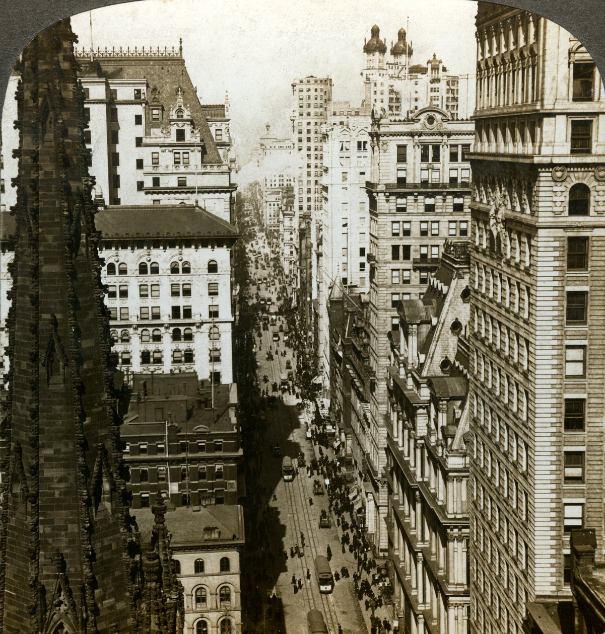 Église de la Trinité et Broadway, New York, États-Unis - Underwood and Underwood