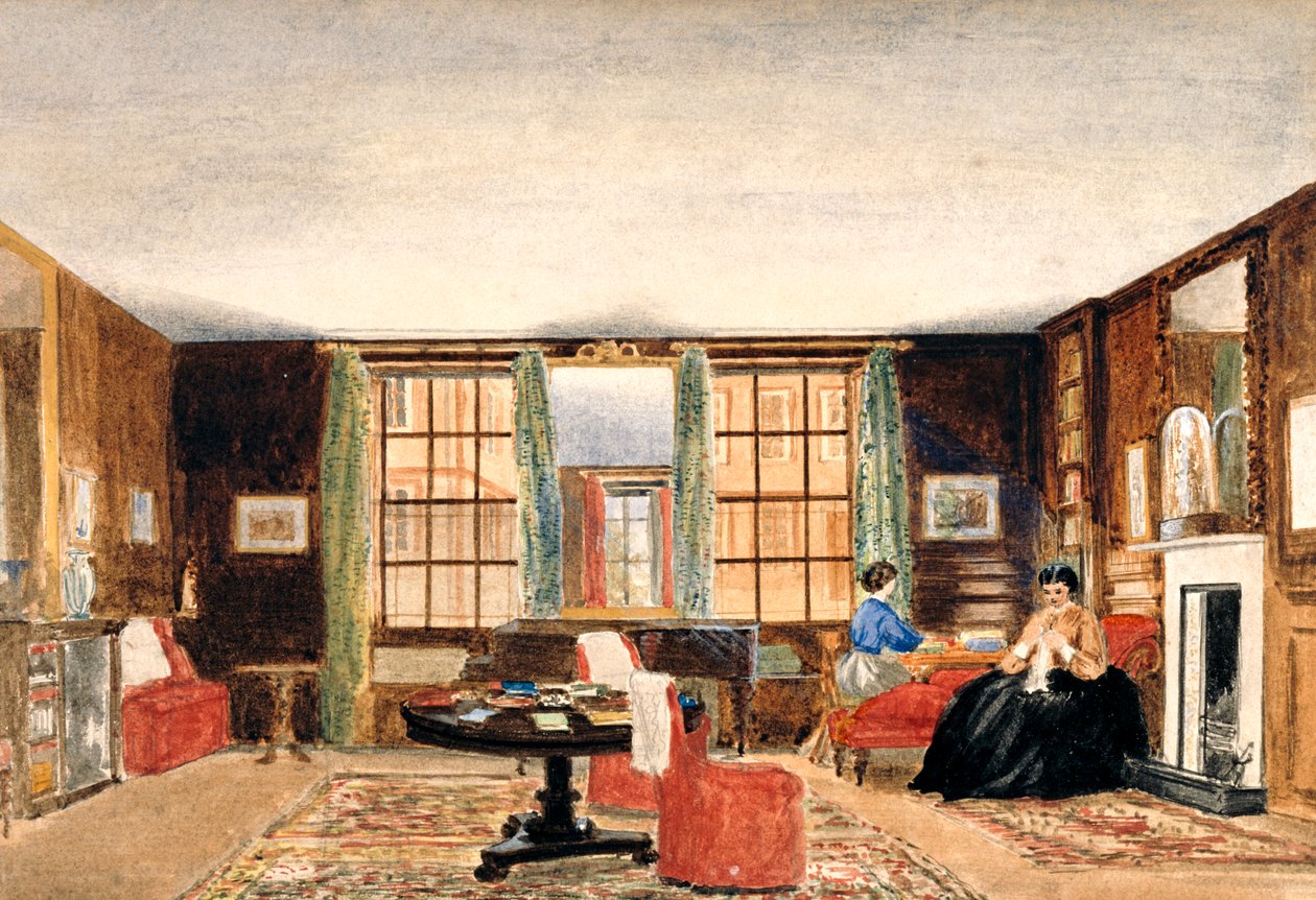 Un salon avec deux femmes assises, c.1850 - Unbekannt Unbekannt