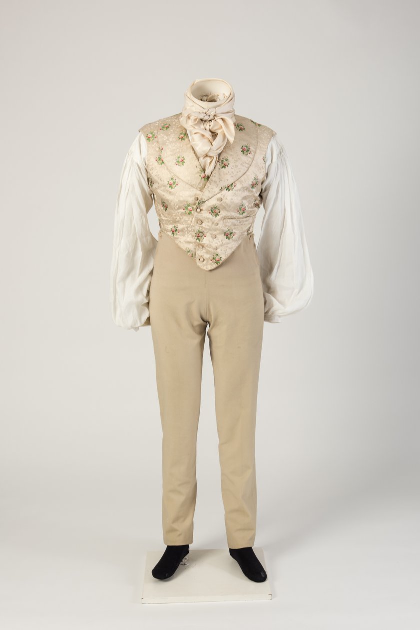 Pantalon en laine pour homme, porté avec un gilet en soie, 1820s - Unbekannt Unbekannt