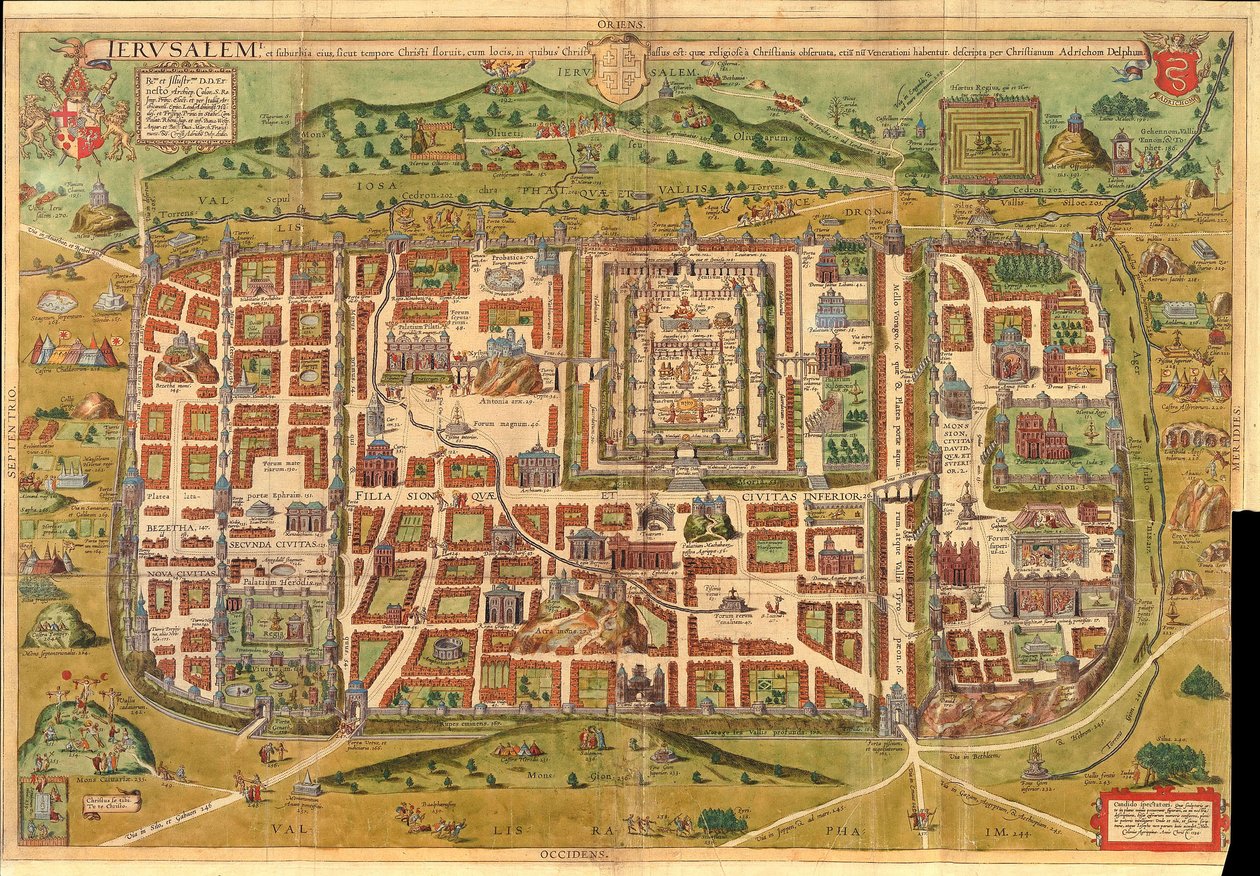 Carte de Jérusalem - Unbekannt Unbekannt