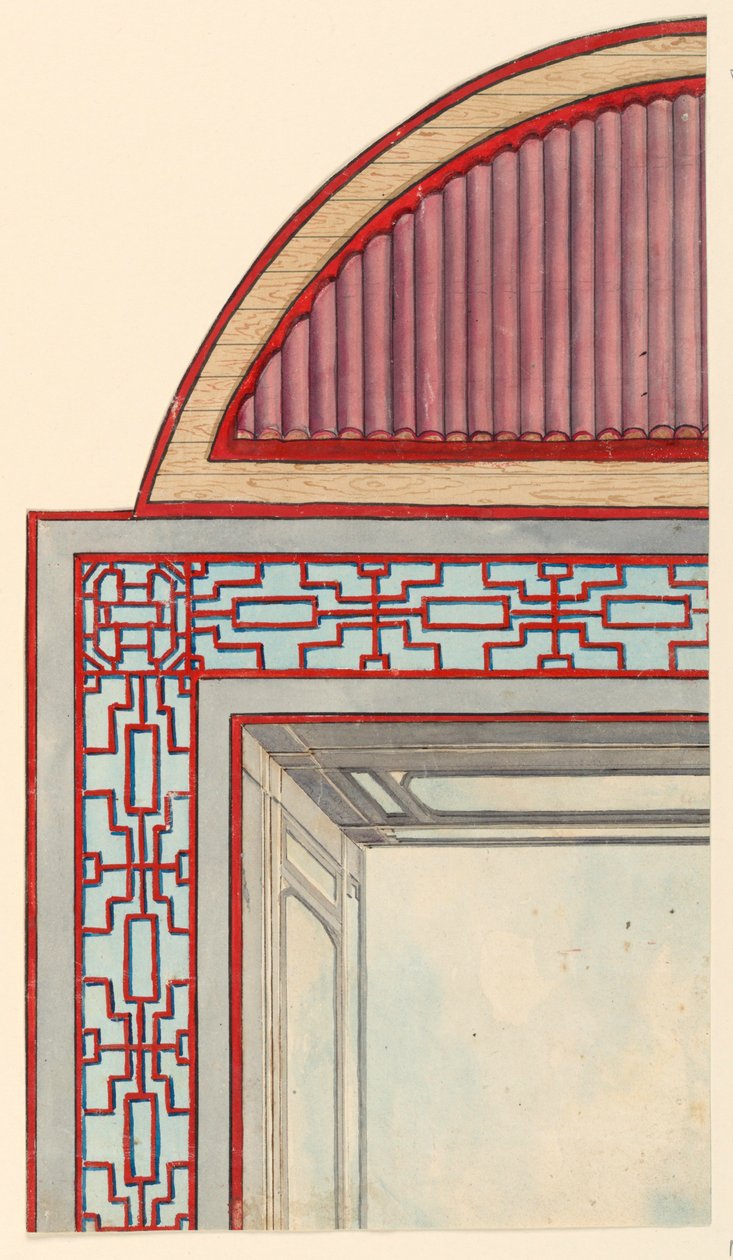 Dessin, décoration de plafond, probablement pour le conservatoire/salle de musique, 1802 ou avant - Unknown