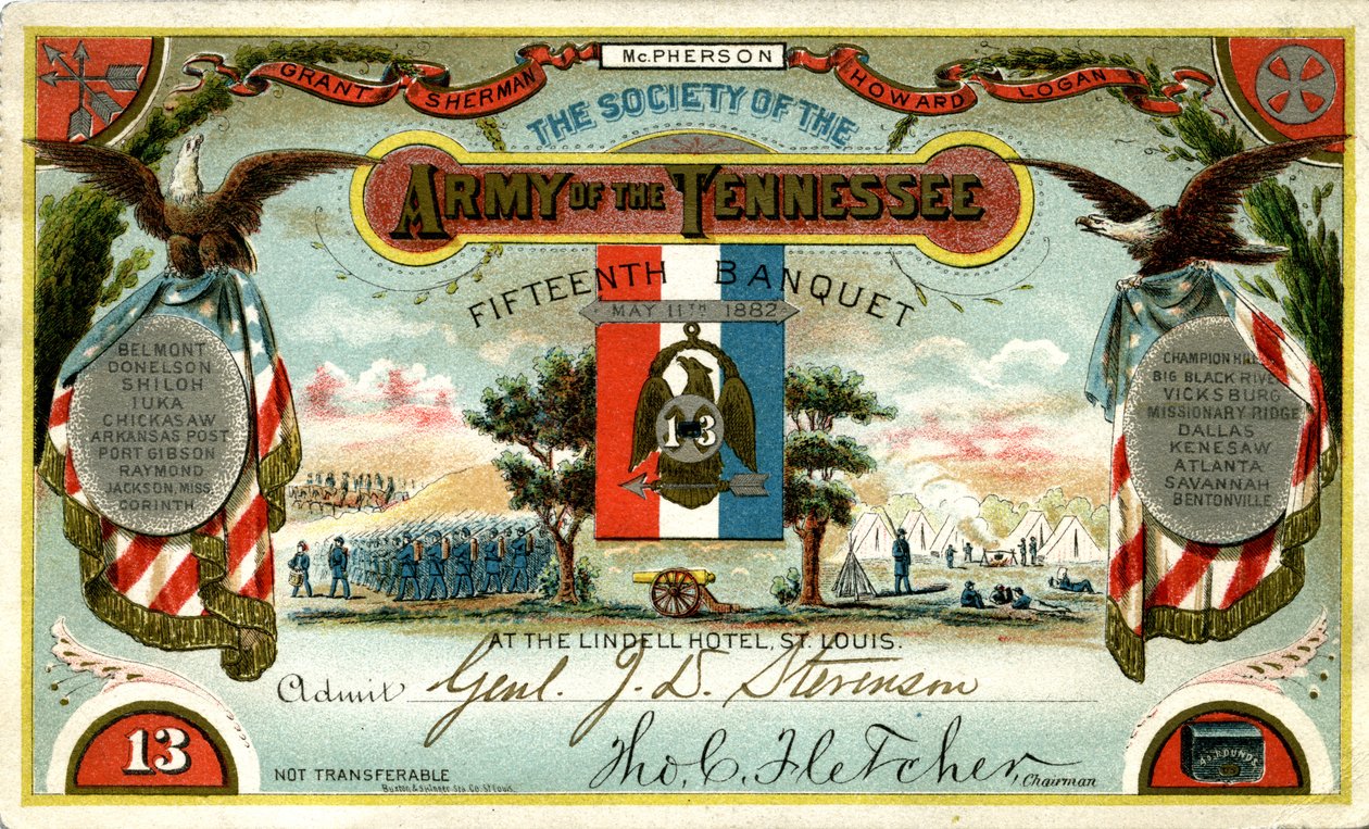 Billet pour admettre le général John D. Stevenson - Unknown