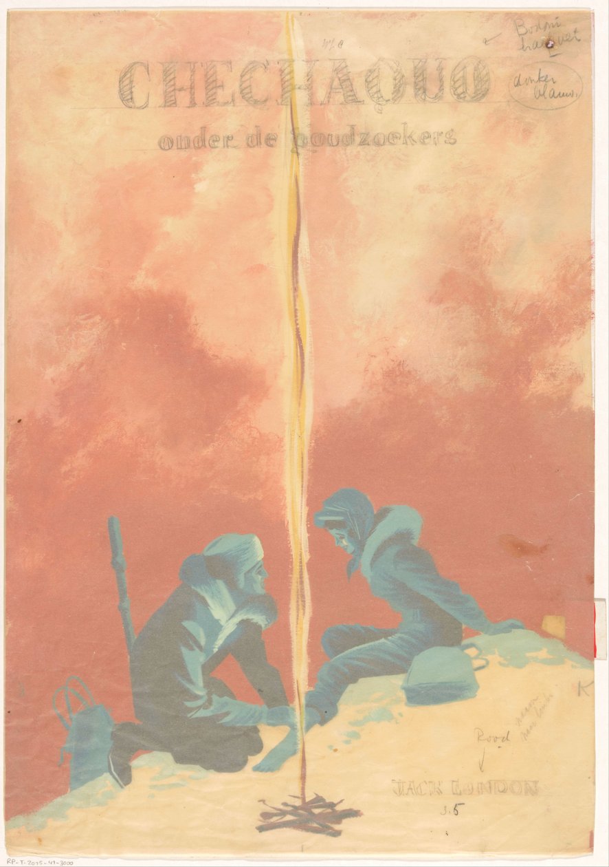 Bandontwerp voor: Jack London, Chechaquo onder de goudzoekers (Chechaquo et les anciens), 1958 - Unknown
