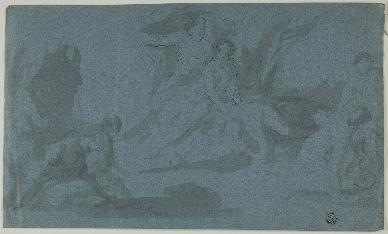 Scène mythologique avec femme se baignant - Unknown