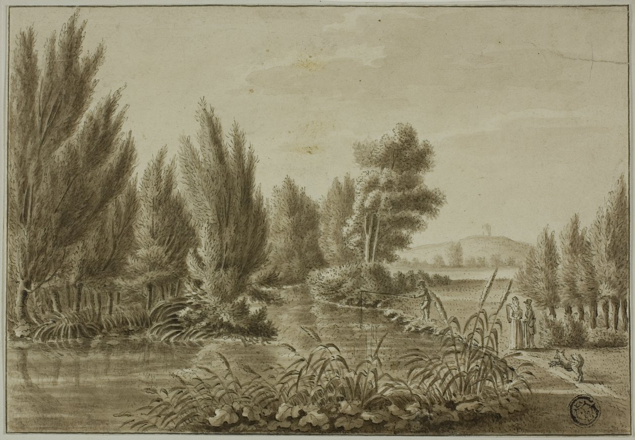 Vue sur la Leine près de Göttingen vers Rosdorf Warte - Unknown