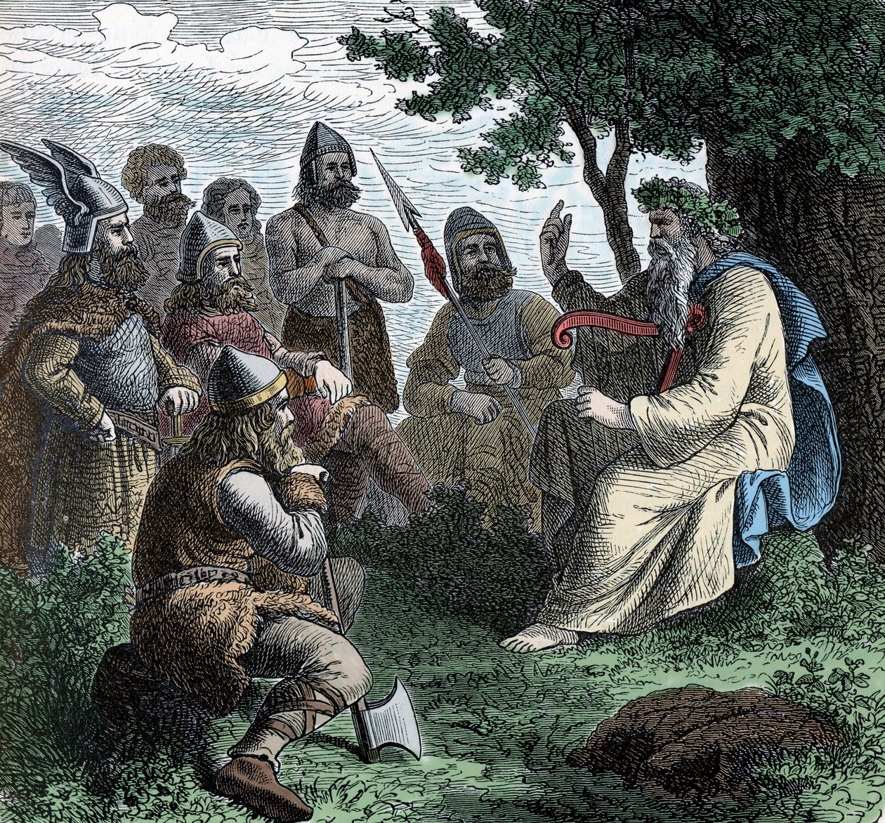 Un barde récitant aux Northmen - Civilisation viking - Unknown artist