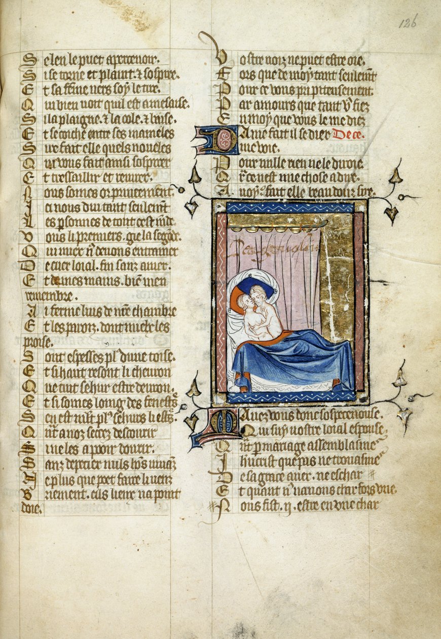 Un couple au lit, du 