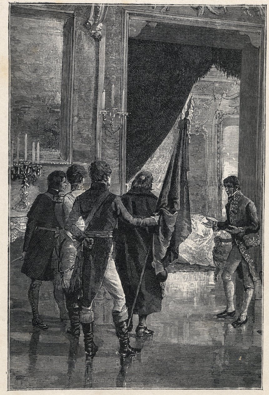Une députation de Carbonari, la société secrète nationaliste, est présentée à Ferdinand Ier des Deux-Siciles (anciennement Ferdinand IV de Naples) 1820 - Unknown artist